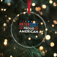 Antifascist Proud American Crystal Glass Ornament Fight Fascism Protest Human Rights TS11