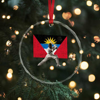 Antigua and Barbuda Cricket Crystal Glass Ornament Retro Vintage Sport Antiguan Flag West Indies Fan