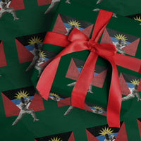 Antigua and Barbuda Cricket Wrapping Paper Roll Retro Vintage Sport Antiguan Flag West Indies Fan