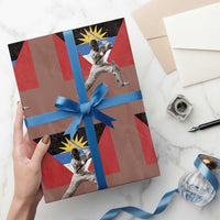 Antigua and Barbuda Cricket Wrapping Paper Roll Retro Vintage Sport Antiguan Flag West Indies Fan