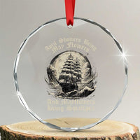 April Showers Bring May Flowers And Mayflowers Bring Smallpox Crystal Glass Ornament History Lover TS11