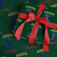 Arepa Power Baseball Batter Silhouette Wrapping Paper Roll Venezuelan Pride Beisbol for Baseball Fans