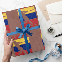 Arepa Power Venezuela Baseball Flag Wrapping Paper Roll Funny Venezuelan Pride Gift for Beisbol Lovers