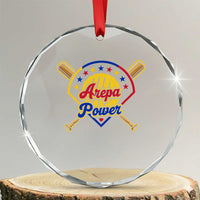 Arepa Power Venezuela Baseball Lover Crystal Glass Ornament Venezuelan Pride