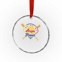 Arepa Power Venezuela Baseball Lover Crystal Glass Ornament Venezuelan Pride