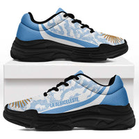 Argentina 2026 Football Chunky Sneakers Vamos La Albiceleste Grunge Curve Stylized - Wonder Print Shop