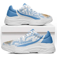 Argentina 2026 Football Chunky Sneakers Vamos La Albiceleste Grunge Curve Stylized - Wonder Print Shop