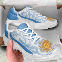 Argentina 2026 Football Chunky Sneakers Vamos La Albiceleste Grunge Curve Stylized - Wonder Print Shop