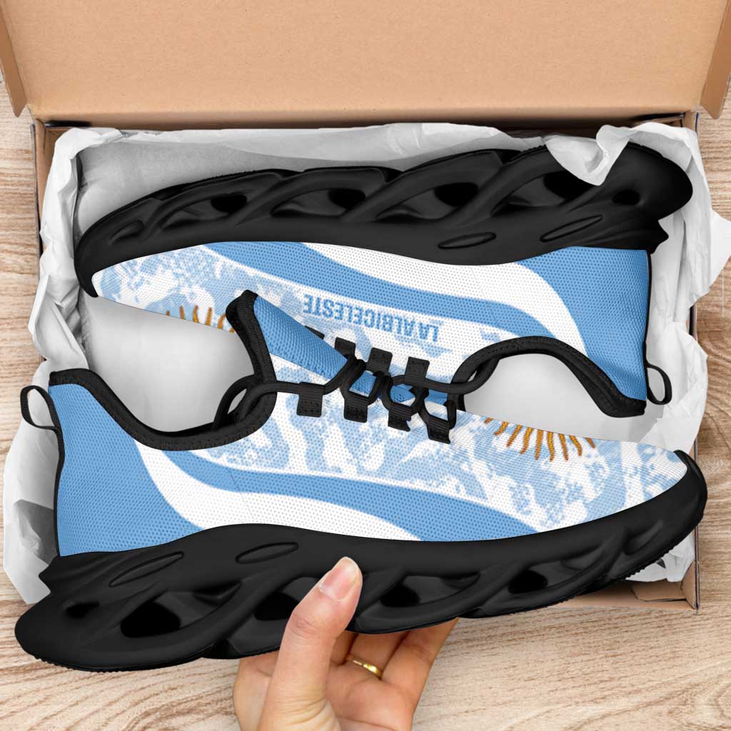 Argentina 2026 Football Clunky Sneakers Vamos La Albiceleste Grunge Curve Stylized - Wonder Print Shop