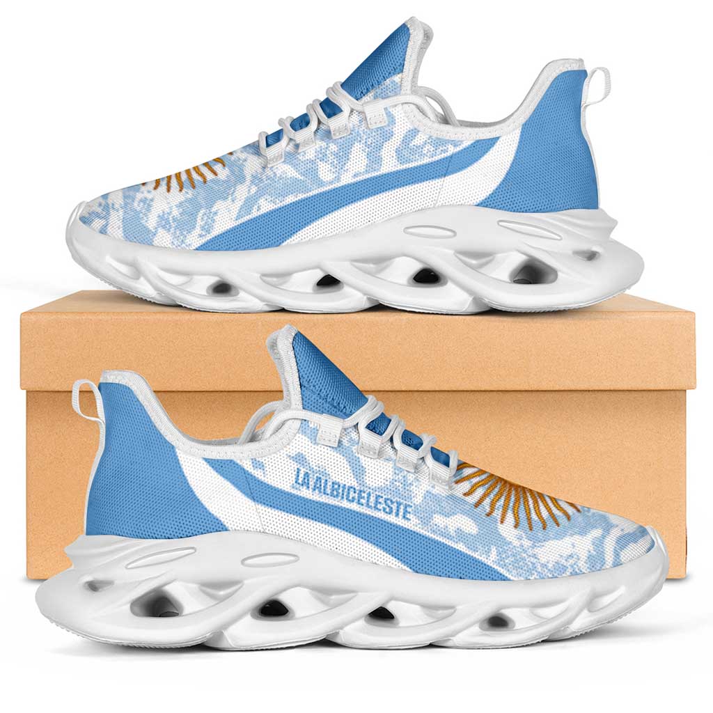 Argentina 2026 Football Clunky Sneakers Vamos La Albiceleste Grunge Curve Stylized - Wonder Print Shop