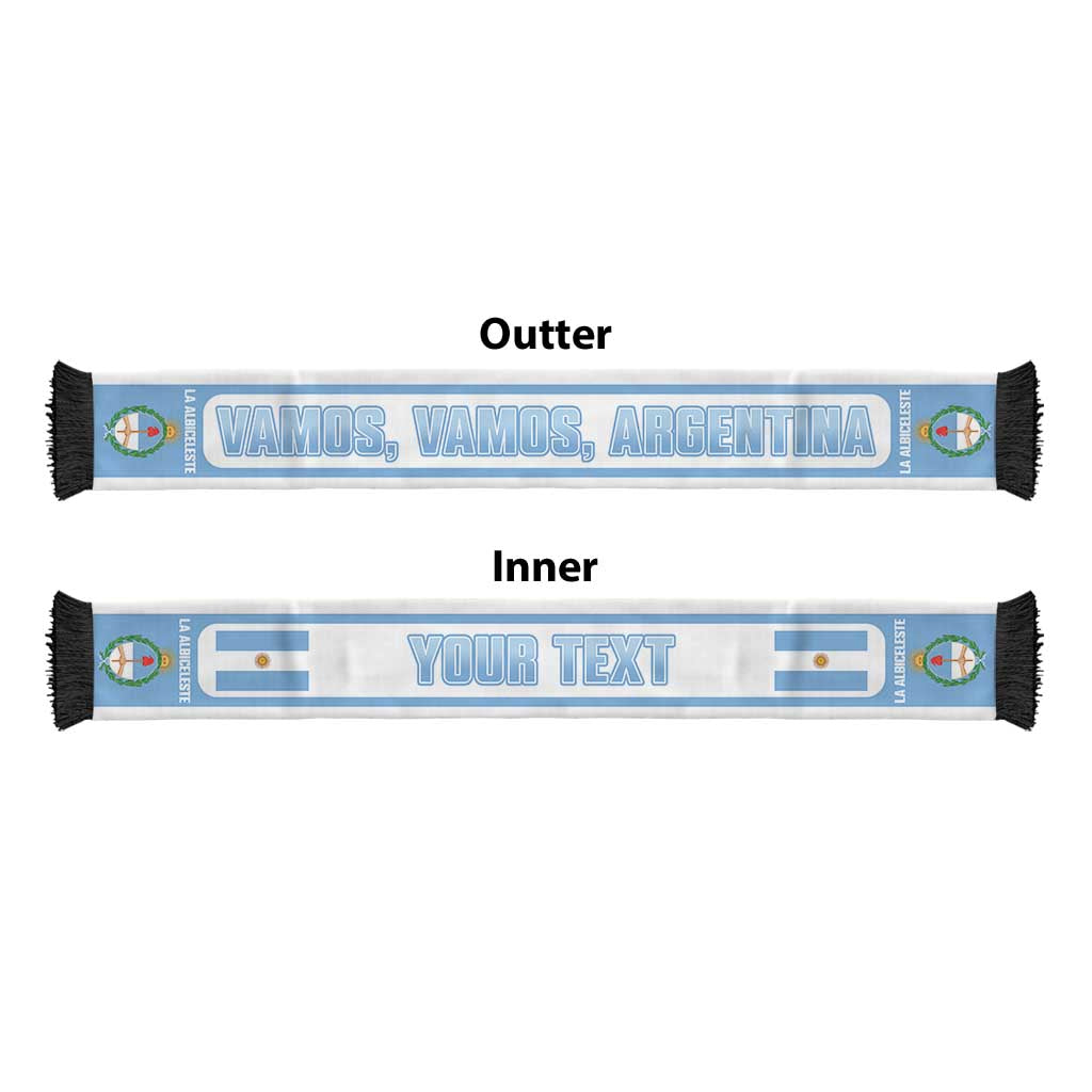 Argentina 2026 Football Personalized Soccer Scarf Vamos La Albiceleste