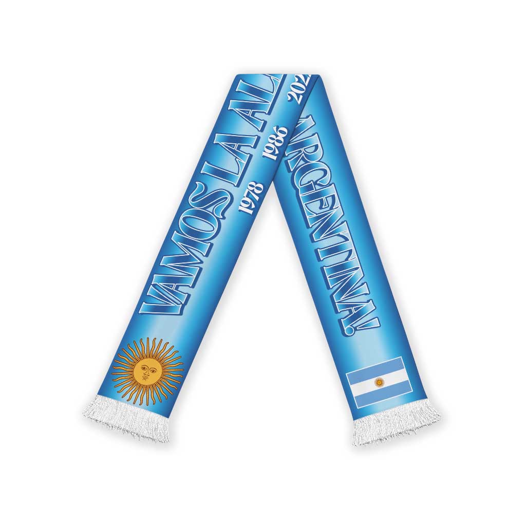Argentina 2026 Football Soccer Scarf Vamos La Albiceleste
