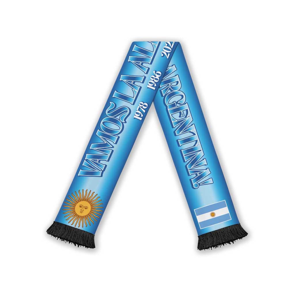 Argentina 2026 Football Soccer Scarf Vamos La Albiceleste