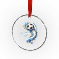 Argentina 2026 Soccer Fan Crystal Glass Ornament Proud Football Flag Supporter