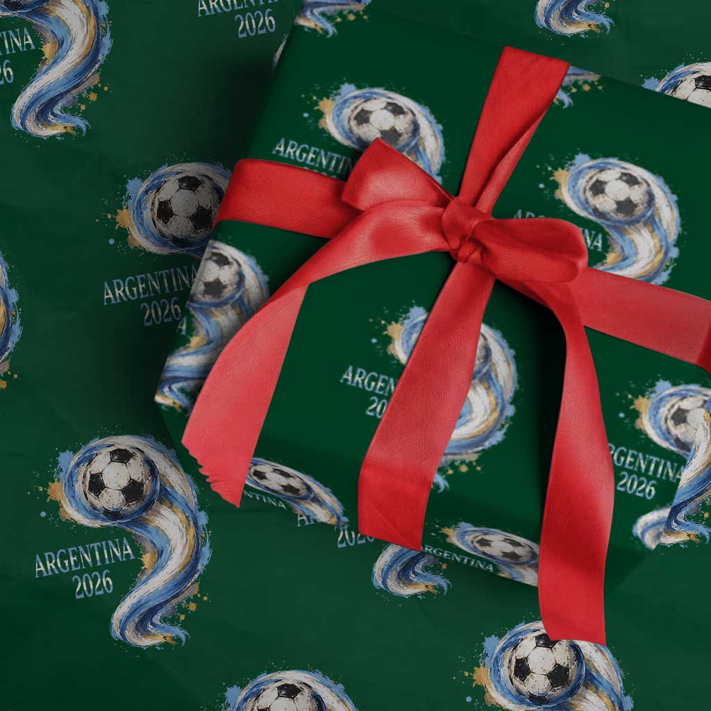 Argentina 2026 Soccer Fan Wrapping Paper Roll Proud Football Flag Supporter
