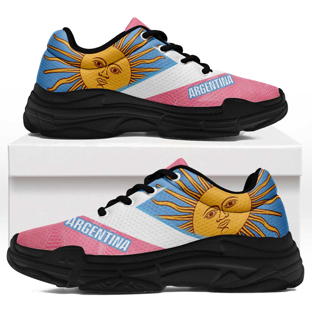 Argentina 2026 World Football Chunky Sneakers La Albiceleste Pink And Flag Color
