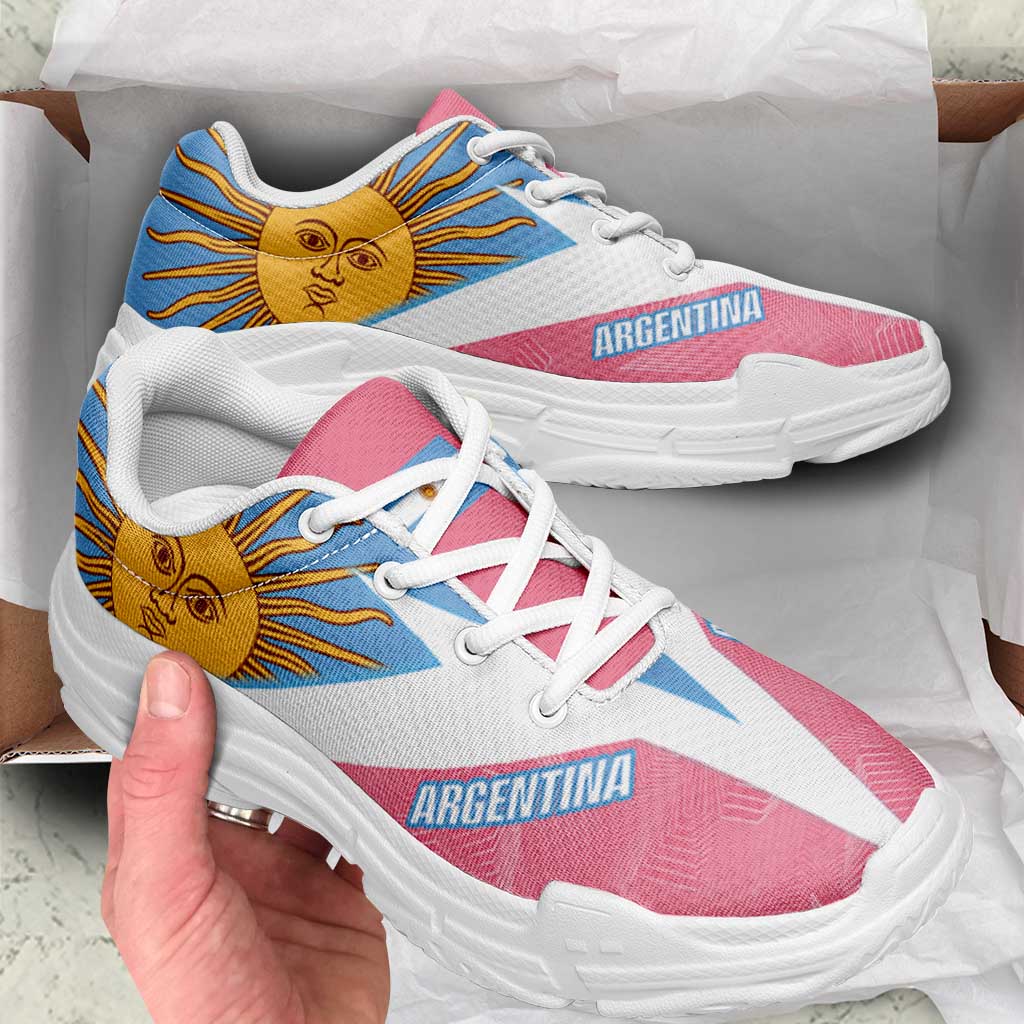Argentina 2026 World Football Chunky Sneakers La Albiceleste Pink And Flag Color