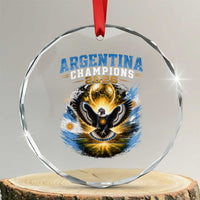 Argentina Champions 2026 Crystal Glass Ornament Proud Argentinian Football Fan