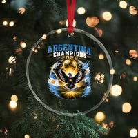 Argentina Champions 2026 Crystal Glass Ornament Proud Argentinian Football Fan