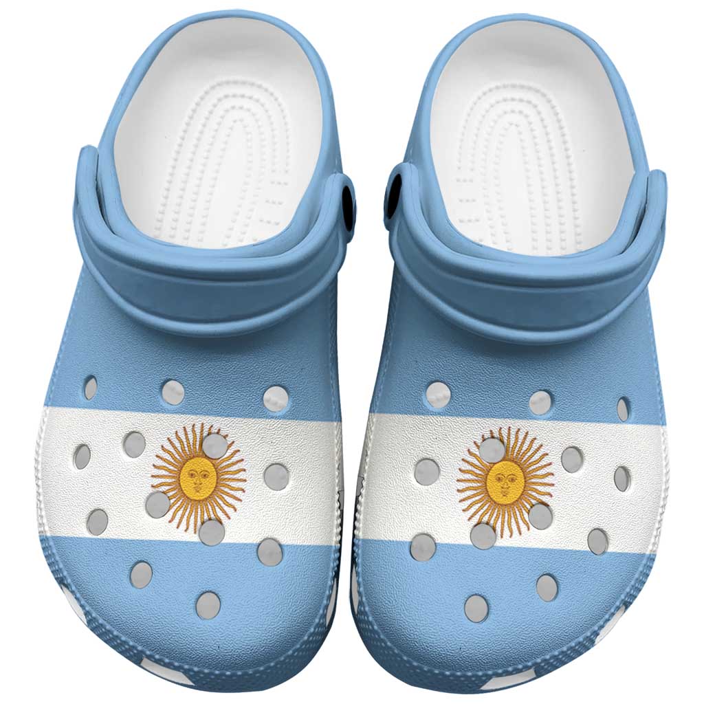 Argentina Clogs Shoes Heritage Palette Flag-Inspired - Wonder Print Shop