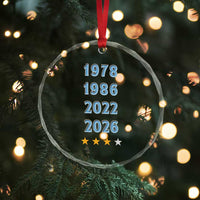 Argentina Flag Pride Soccer Crystal Glass Ornament 1978 1986 2022 Future Fourth Star