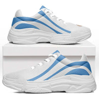 Argentina Football Chunky Sneakers Flag-Inspired Curve Style