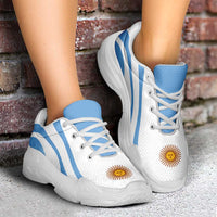 Argentina Football Chunky Sneakers Flag-Inspired Curve Style