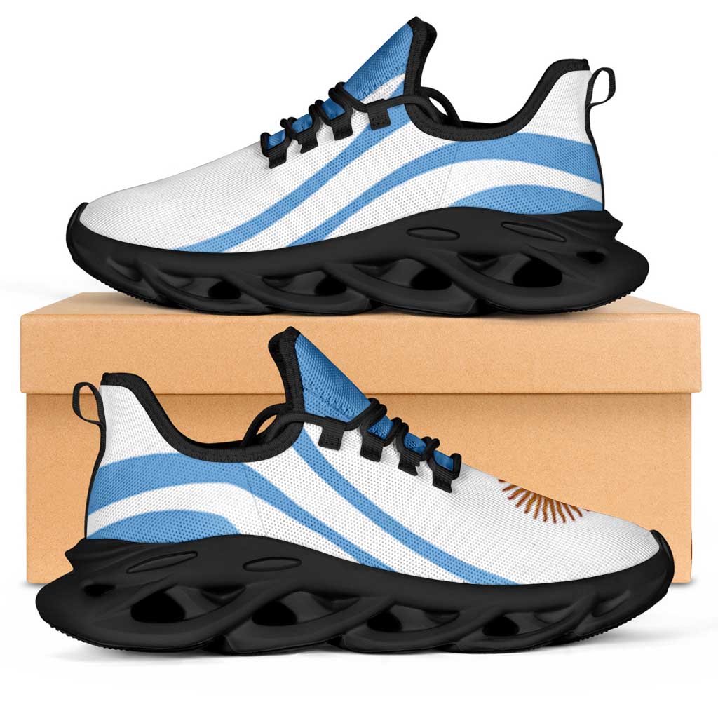 Argentina Football Clunky Sneakers Flag-Inspired Curve Style