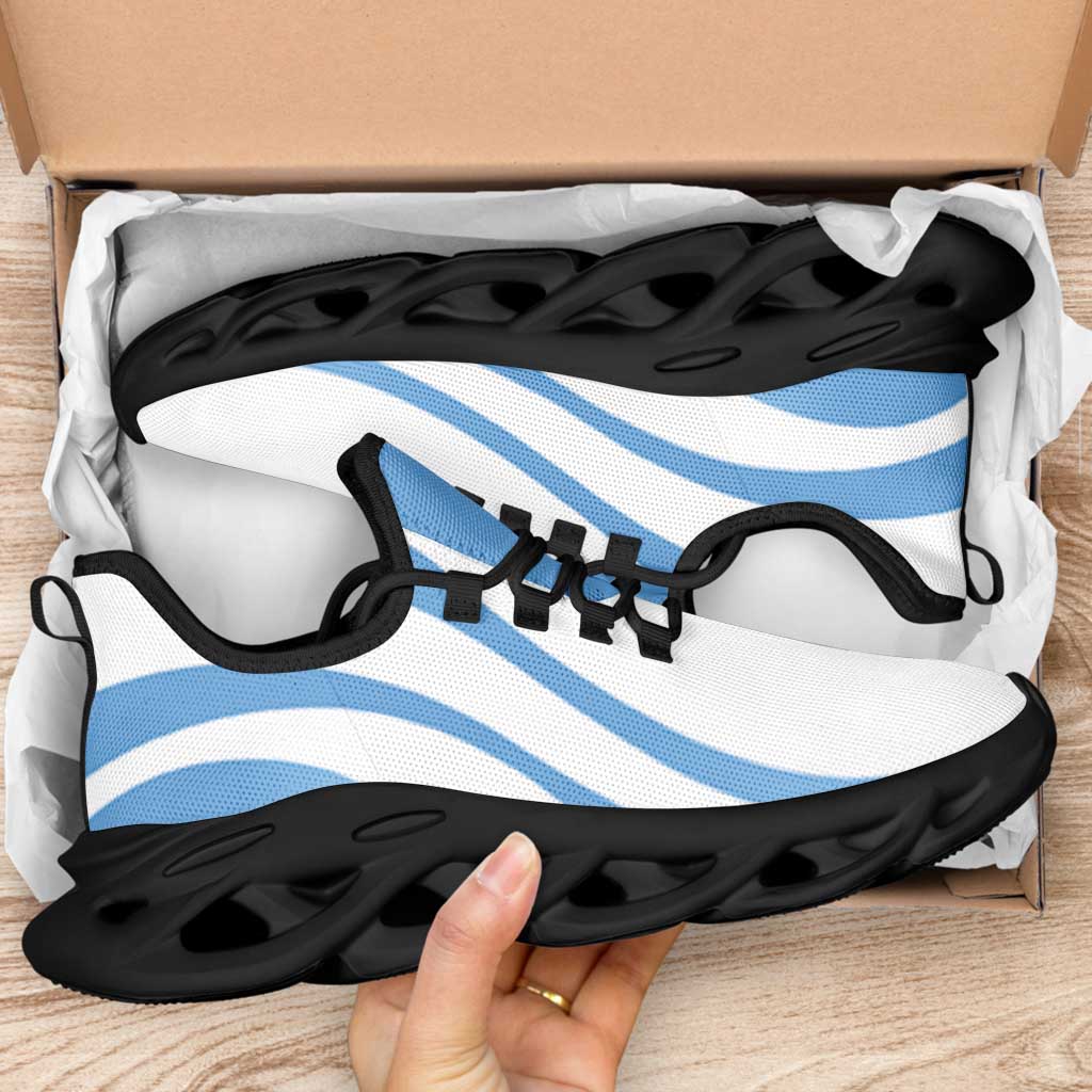 Argentina Football Clunky Sneakers Flag-Inspired Curve Style