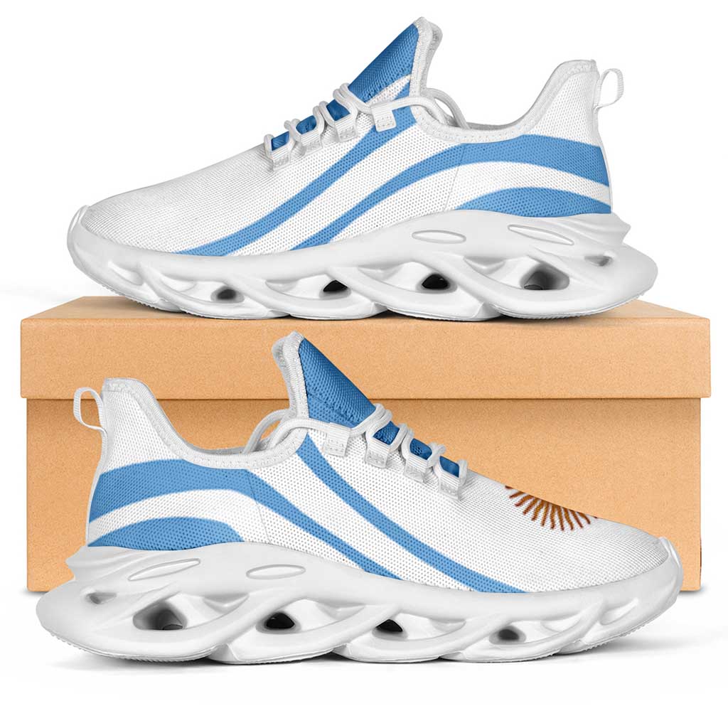 Argentina Football Clunky Sneakers Flag-Inspired Curve Style