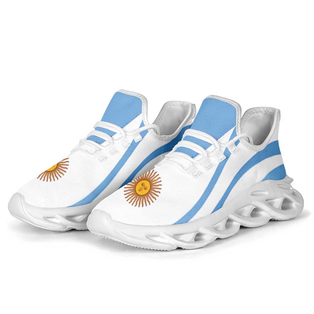 Argentina Football Clunky Sneakers Flag-Inspired Curve Style