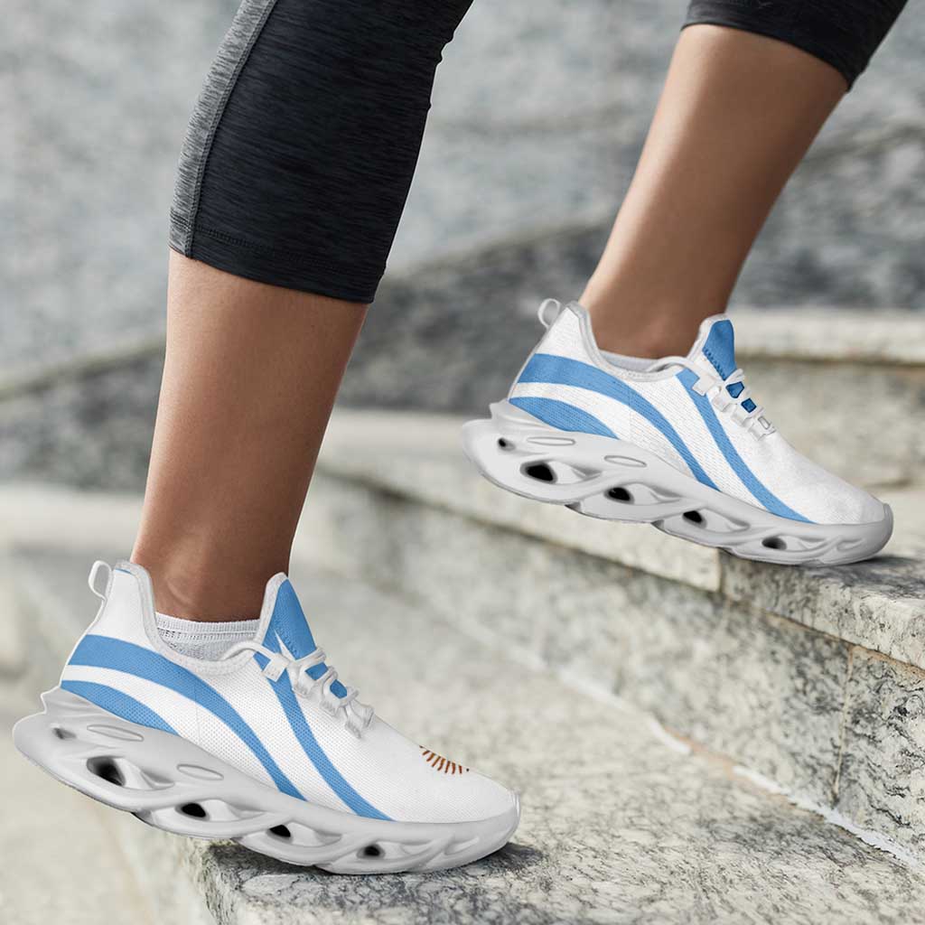 Argentina Football Clunky Sneakers Flag-Inspired Curve Style