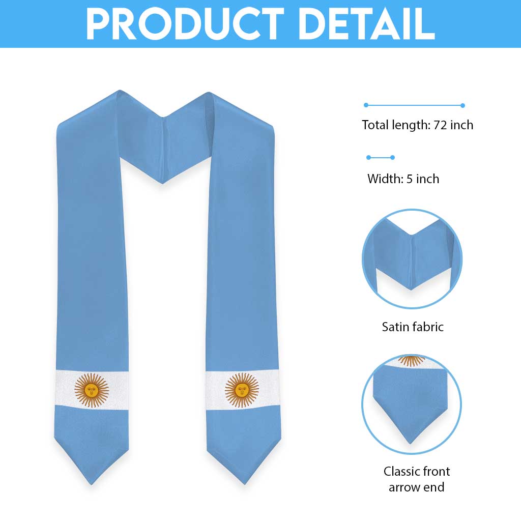 Argentina Graduation Stole Flag Style