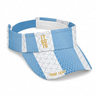 Argentina Hattrick WC26 Personalized Sun Visor Cap Triple Strike Football Albiceleste Fan