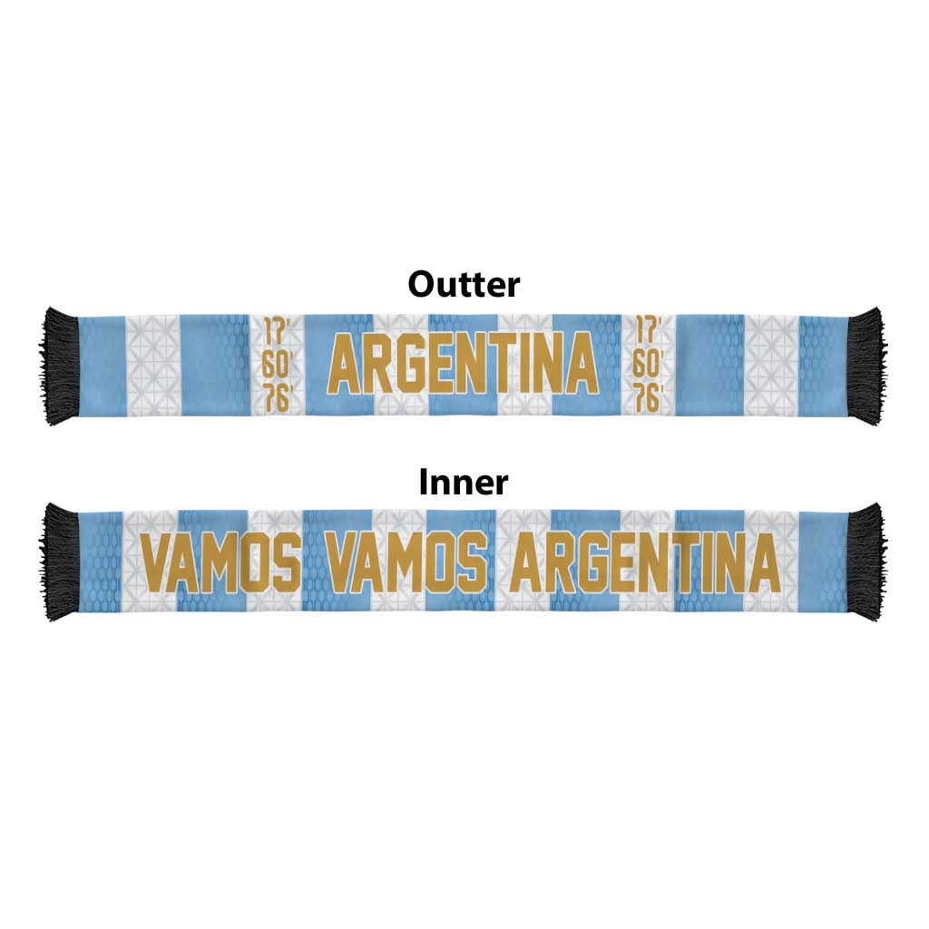 Argentina Hattrick WC26 Soccer Scarf Triple Strike Football Albiceleste Fan