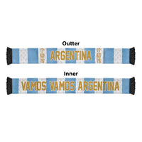 Argentina Hattrick WC26 Soccer Scarf Triple Strike Football Albiceleste Fan