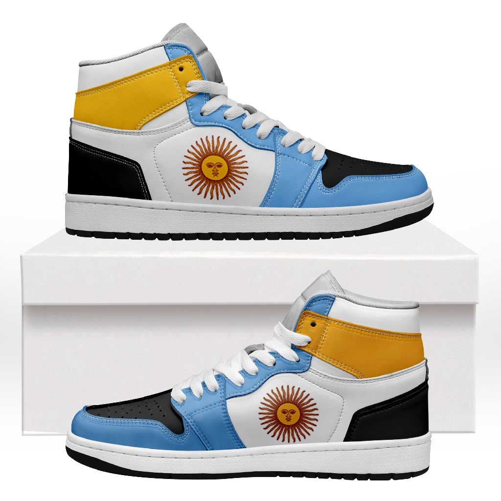 Argentina High Sneakers AJ1 Classic National Flag Style - Wonder Print Shop