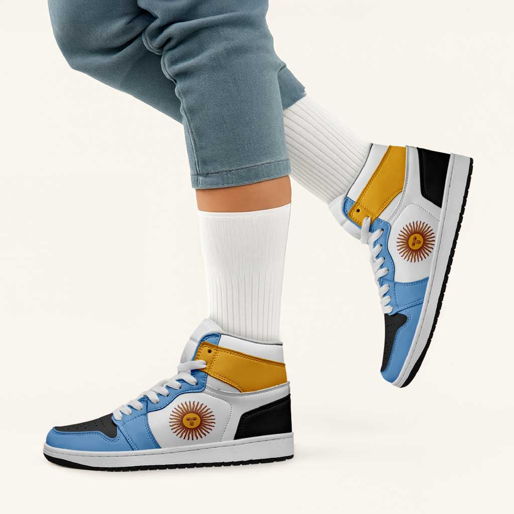 Argentina High Sneakers AJ1 Classic National Flag Style - Wonder Print Shop