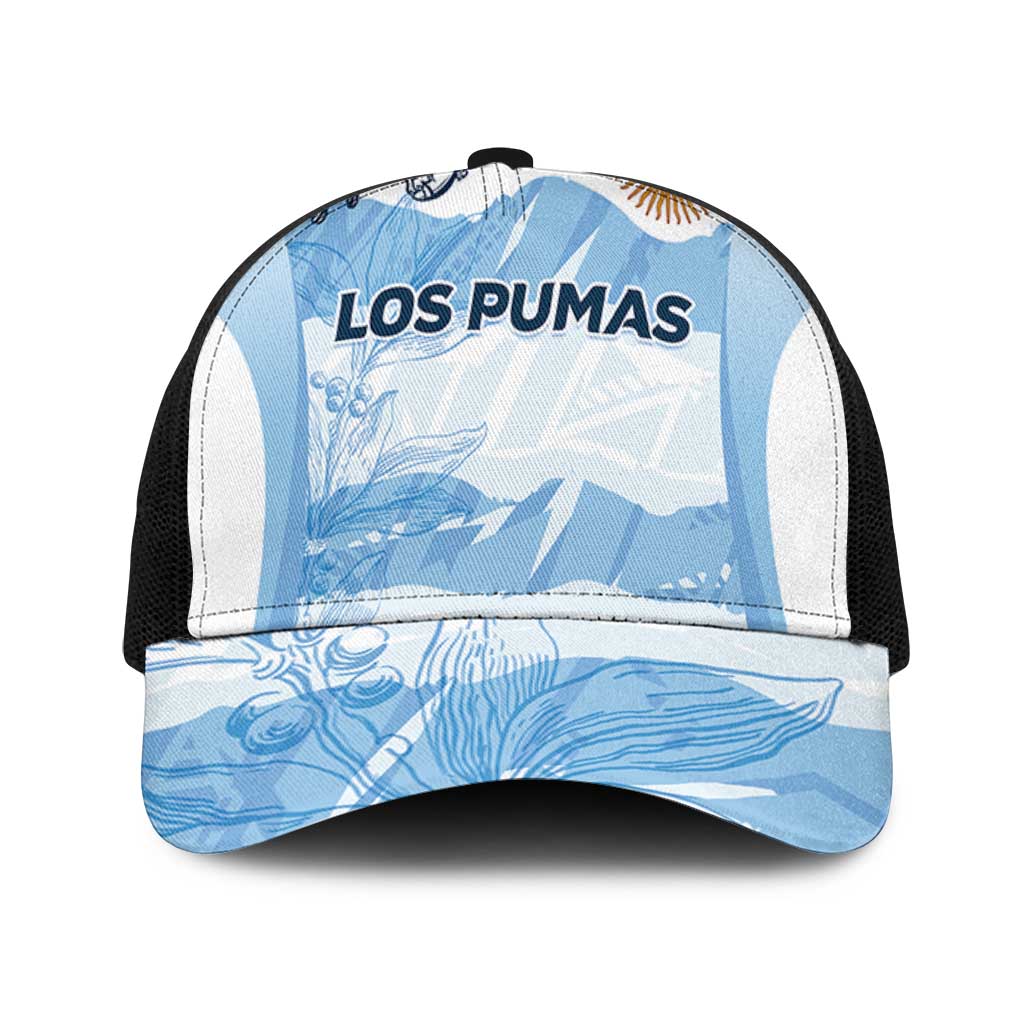 Argentina Rugby Los Pumas Baseball Net Cap Traditional Colors - Wonder Print Shop