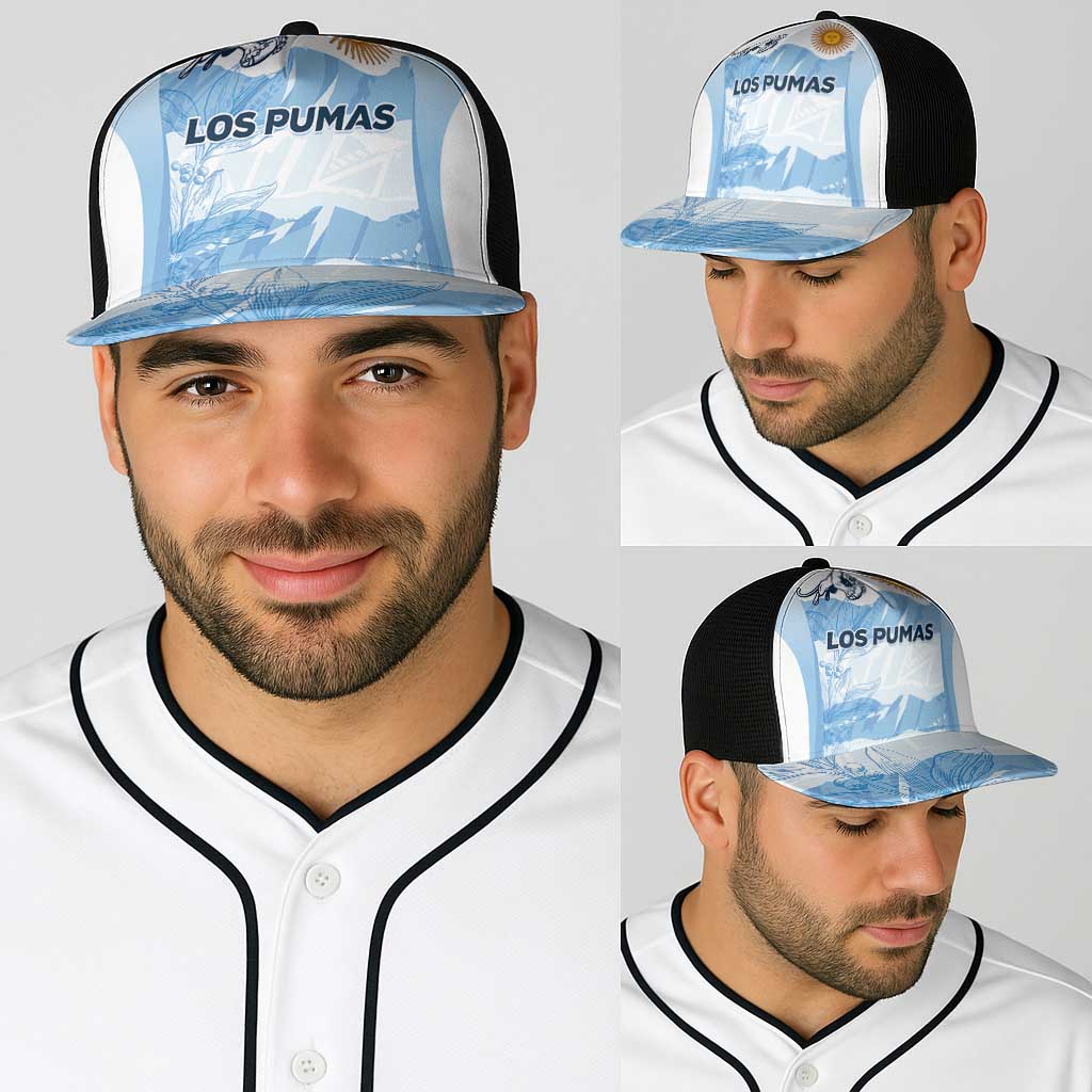 Argentina Rugby Los Pumas Baseball Net Cap Traditional Colors - Wonder Print Shop