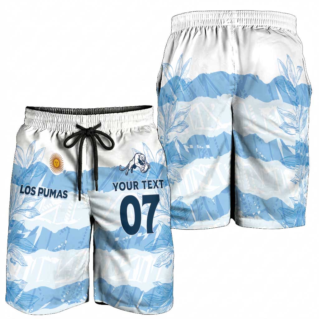 Argentina Rugby Los Pumas Custom Shorts for Men Traditional Colors - Wonder Print Shop