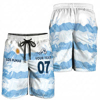 Argentina Rugby Los Pumas Custom Shorts for Men Traditional Colors - Wonder Print Shop