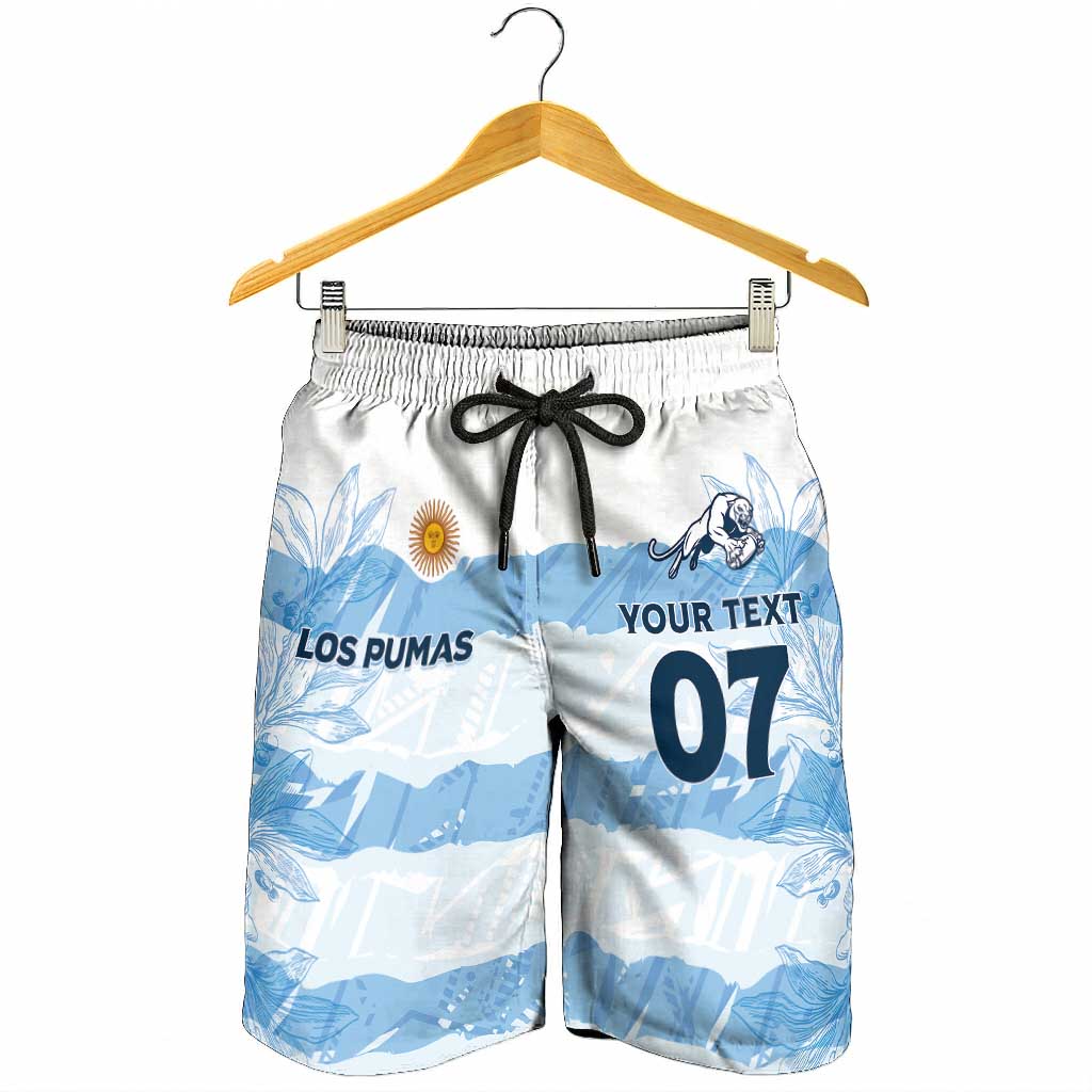 Argentina Rugby Los Pumas Custom Shorts for Men Traditional Colors - Wonder Print Shop