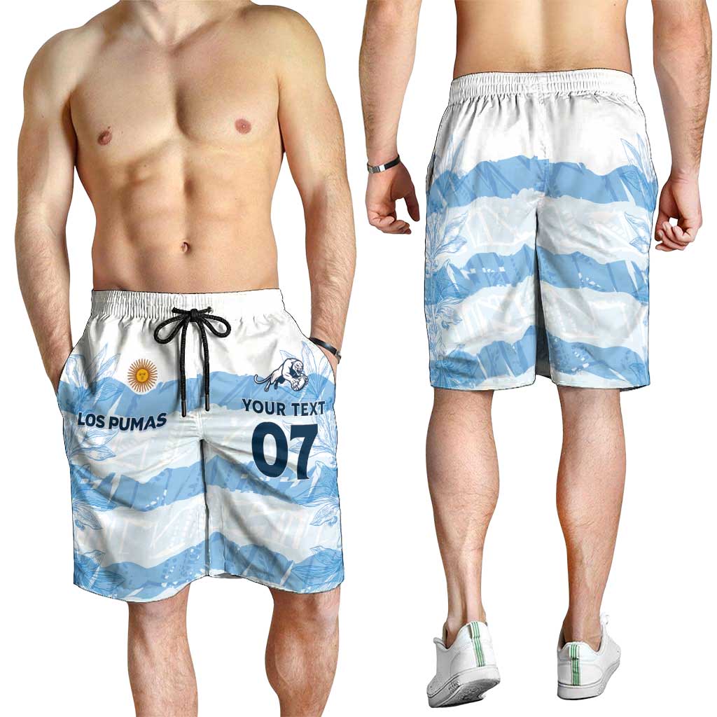 Argentina Rugby Los Pumas Custom Shorts for Men Traditional Colors - Wonder Print Shop