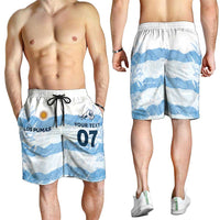 Argentina Rugby Los Pumas Custom Shorts for Men Traditional Colors - Wonder Print Shop