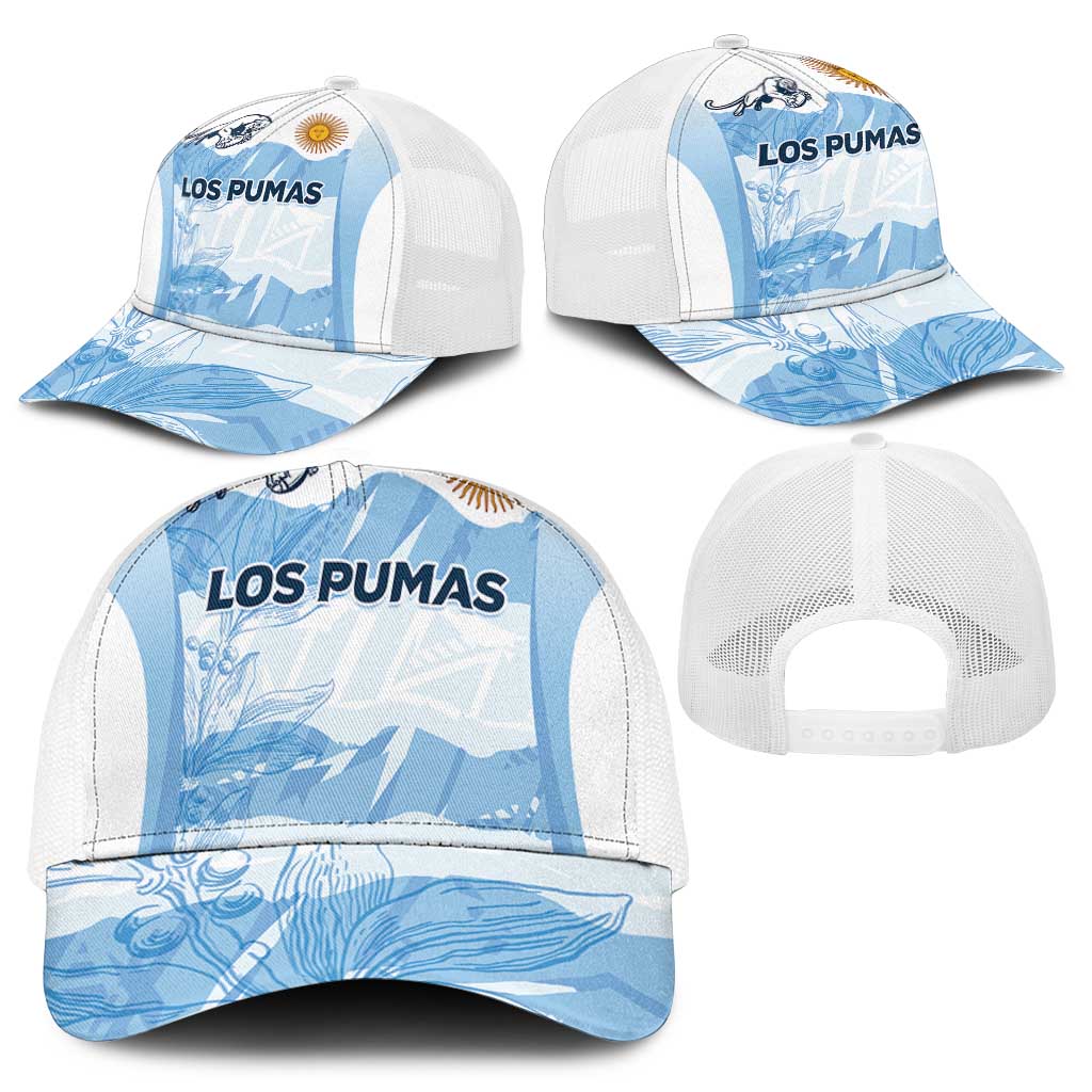 Argentina Rugby Los Pumas Mesh Trucker Cap Traditional Colors - Wonder Print Shop