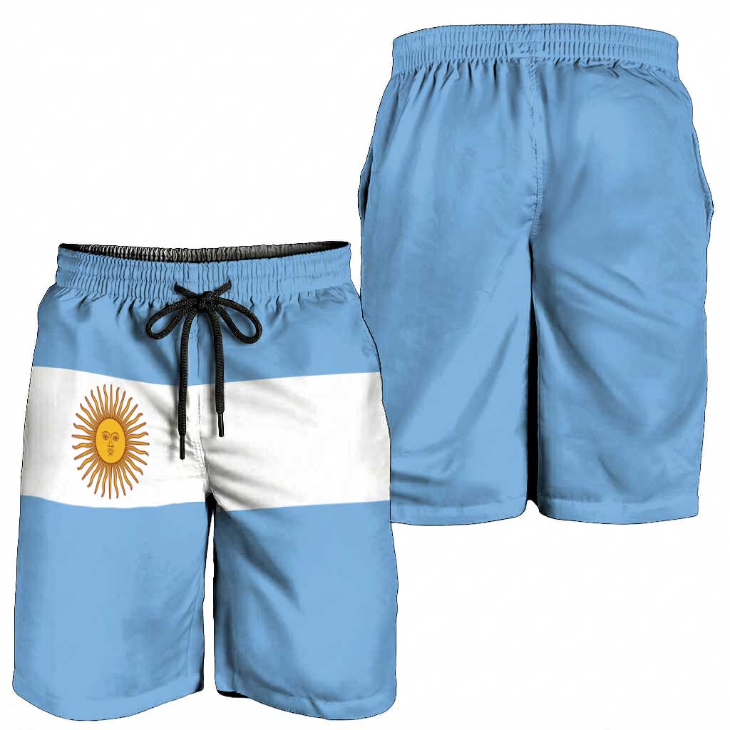 Argentina Shorts for Men National Flag Colors - Wonder Print Shop
