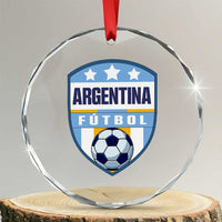Argentina Soccer Football Crystal Glass Ornament Argentinian Football Game Day Supporter