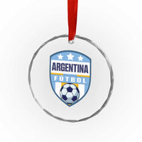 Argentina Soccer Football Crystal Glass Ornament Argentinian Football Game Day Supporter