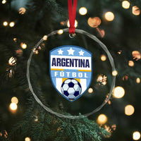 Argentina Soccer Football Crystal Glass Ornament Argentinian Football Game Day Supporter